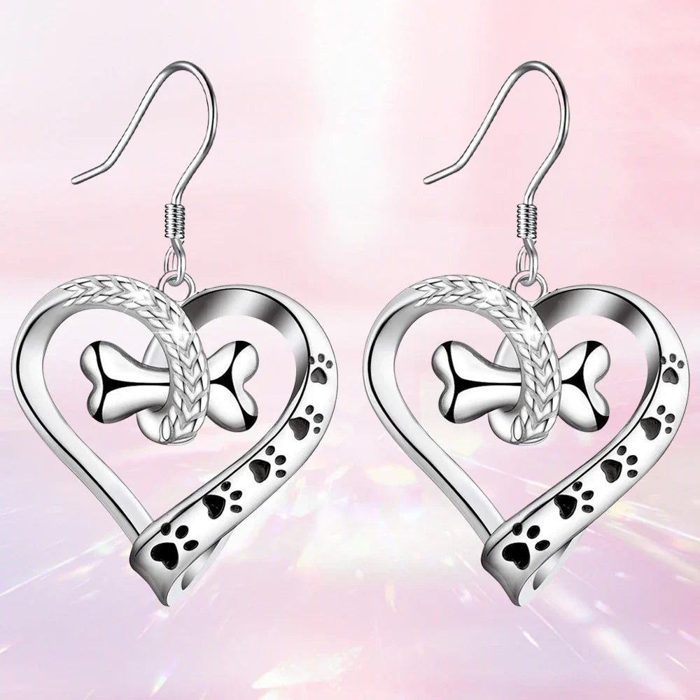 2-Piece Jewelry Set with Paw, Heart & Bone Charms 1