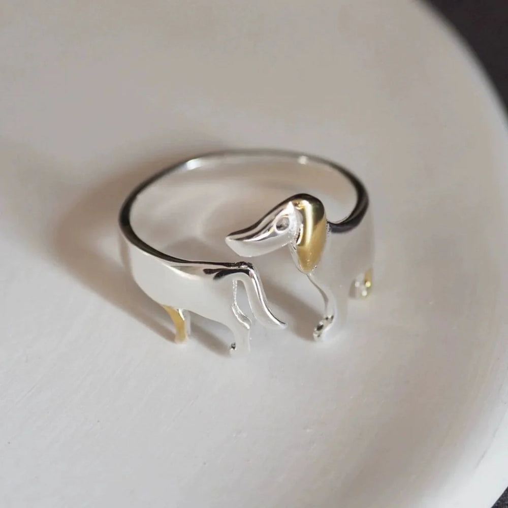 925 Sterling Silver Dachshund Ring – Adjustable Fit 1