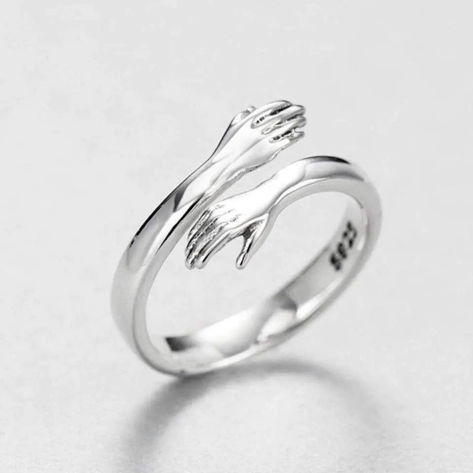 Adjustable Hug-Type Ring in Silver 0