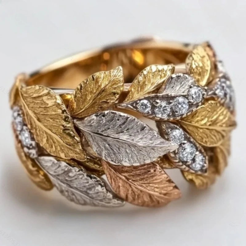 Autumn Ring in Gold, Silver and Copper 0