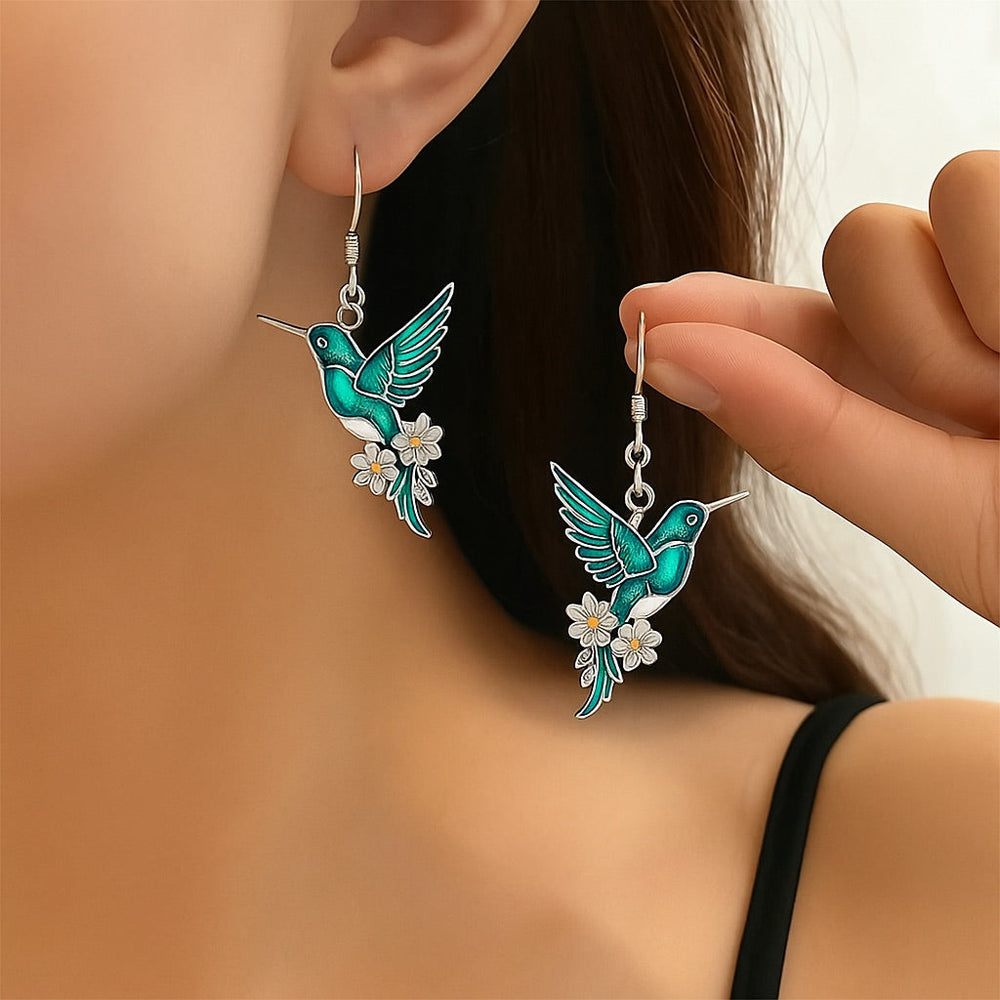 Beautiful Hummingbird Necklace with Bonus Earrings – Limited Time Offer 1