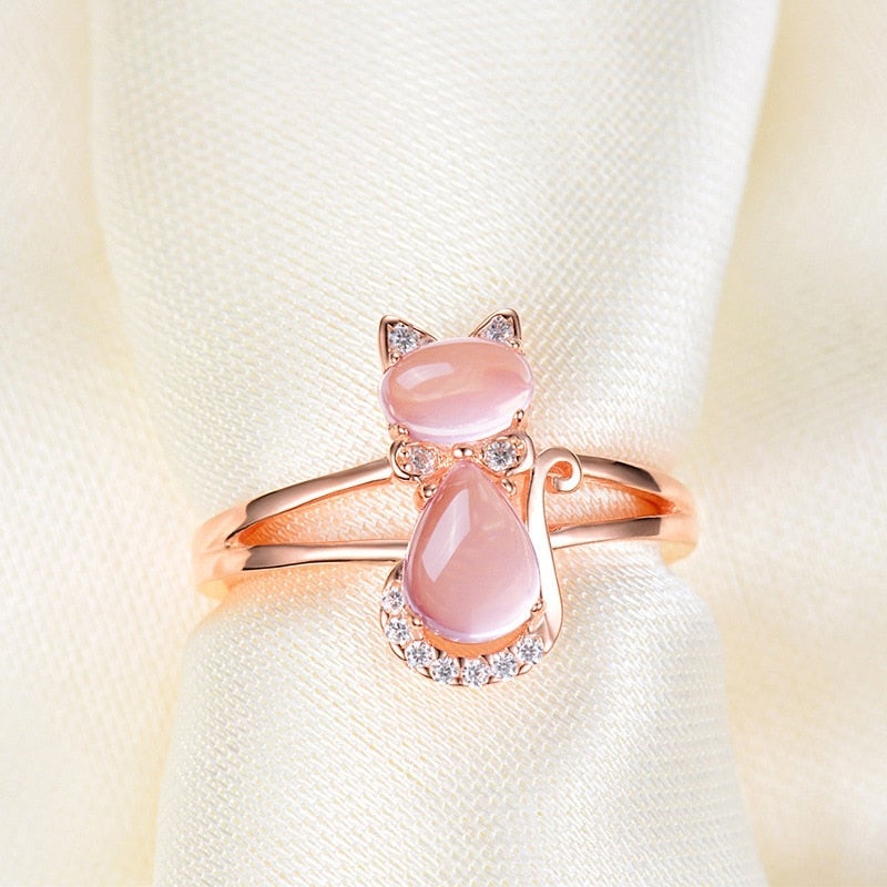 Cat Ring in Rose Gold 3