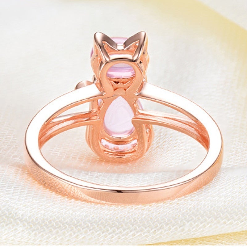 Cat Ring in Rose Gold 4