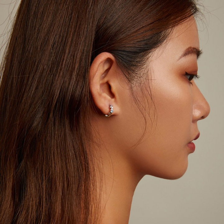 Colourful Paws Hoops Sterling Silver 6