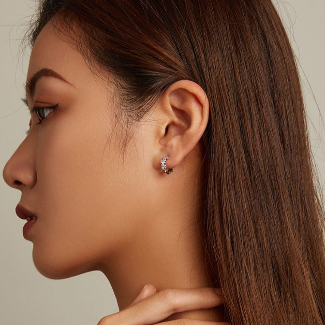 Colourful Paws Hoops Sterling Silver 7