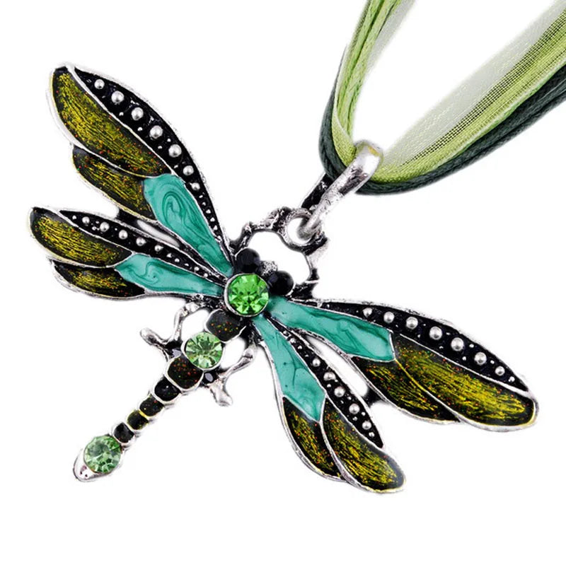 Crystal Dragonfly Pendant Necklace 1