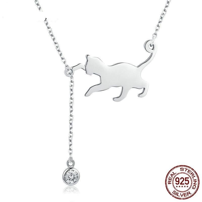 Cute Cat Chain Pendant Necklace 0