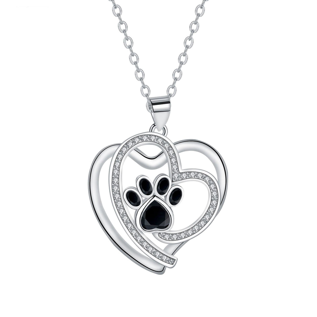 Cute Paw Print Clavicle Necklace 0