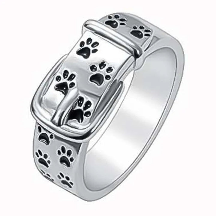Cute and Stylish Dog-Inspired Collar Ring 1