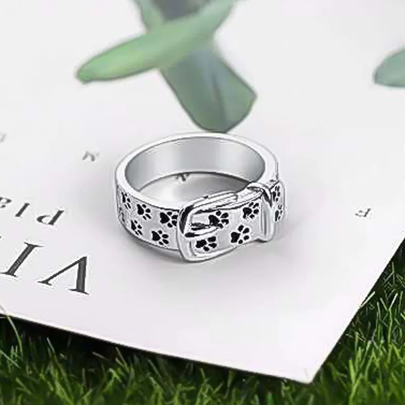 Cute and Stylish Dog-Inspired Collar Ring 3