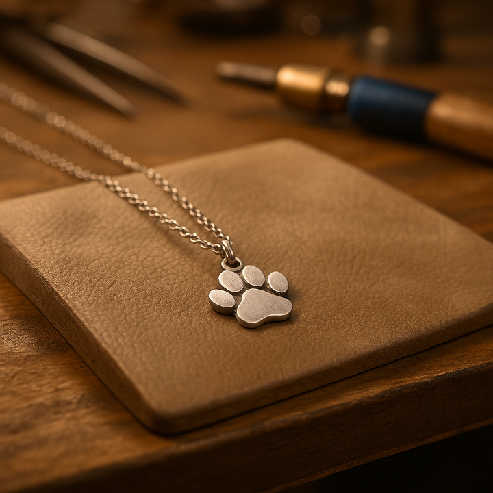 Elegant Silver Paw Necklace – Stainless Steel 0