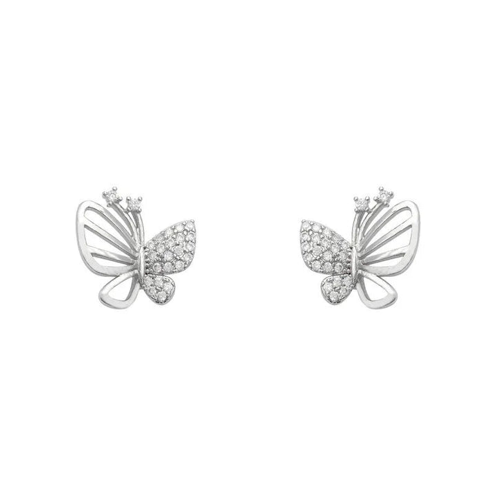 Elegant Zircon Butterfly Stud Earrings 5