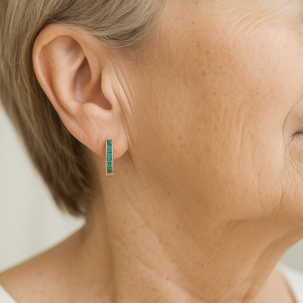 Emerald and Diamond Earrings in Gold 1