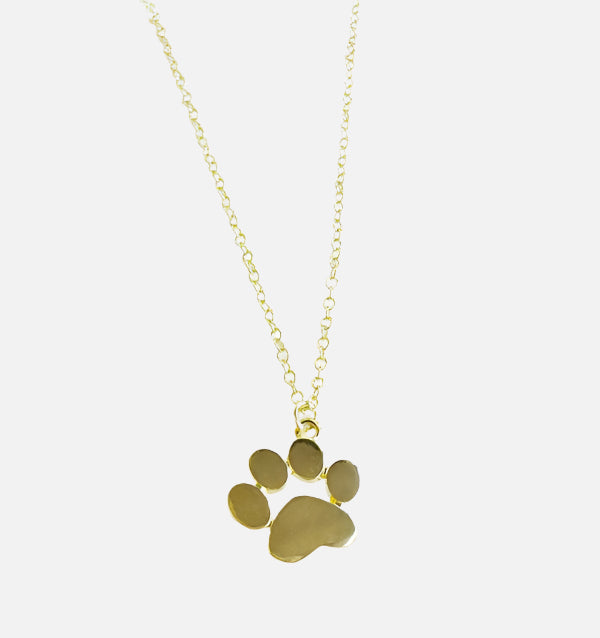 Gold-Plated Necklace with Paw Charm 1