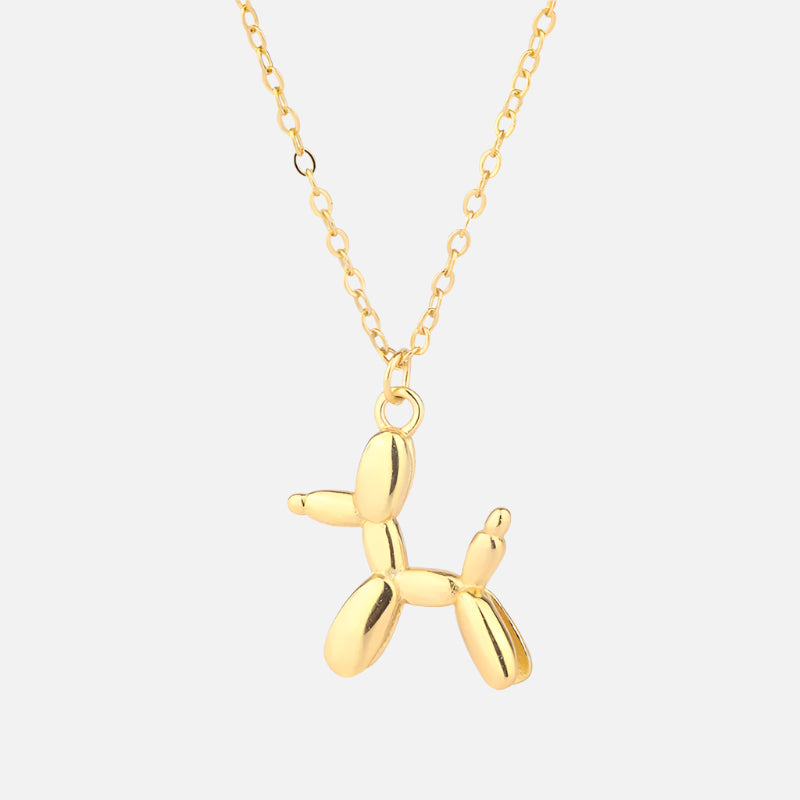 Gold-Tone Balloon Dog Pendant Necklace 0