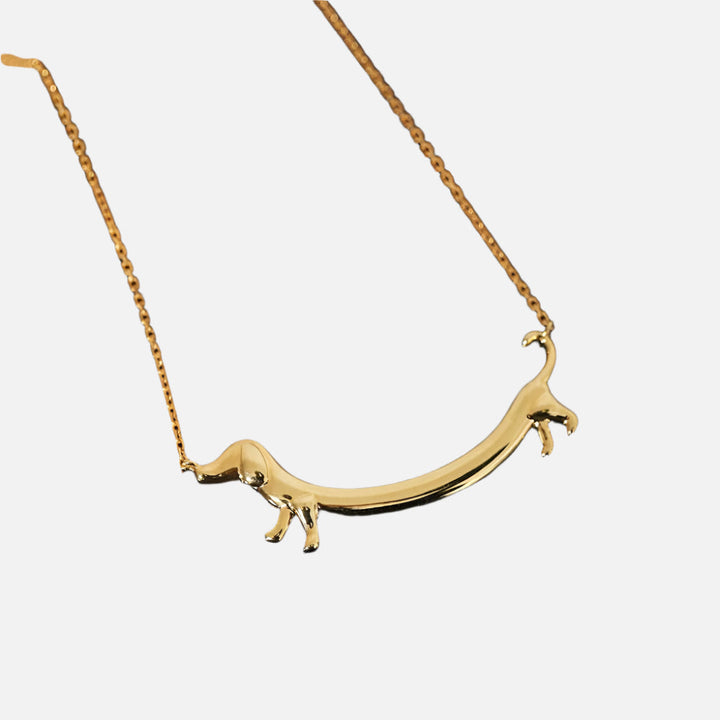 Gold-Tone Dachshund Necklace 0
