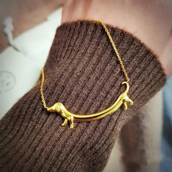 Gold-Tone Dachshund Necklace 2