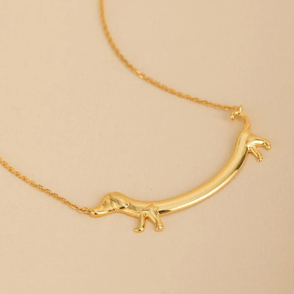 Gold-Tone Dachshund Necklace 4
