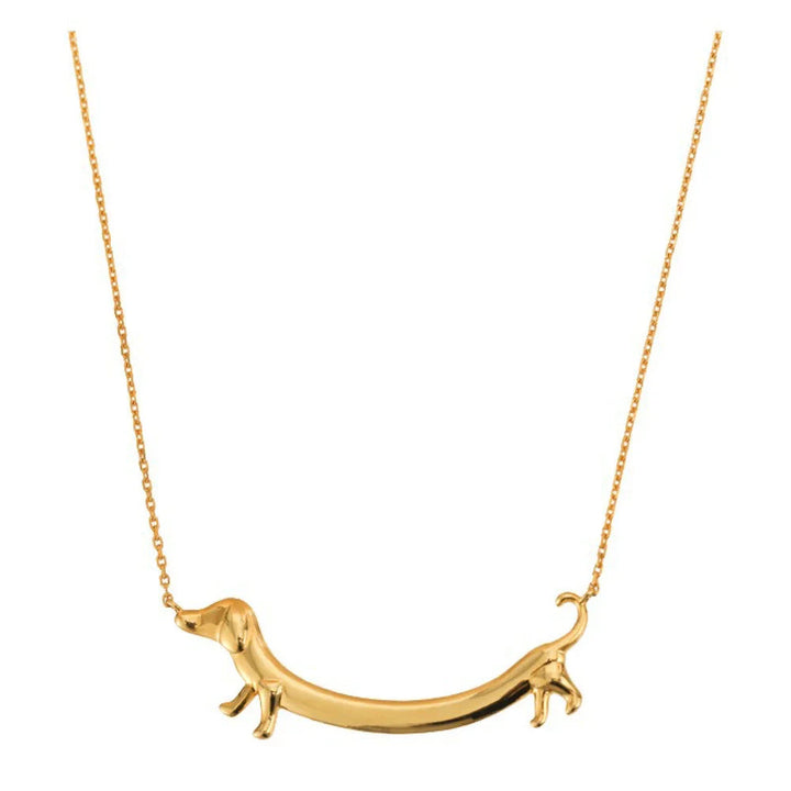 Gold-Tone Dachshund Necklace 6