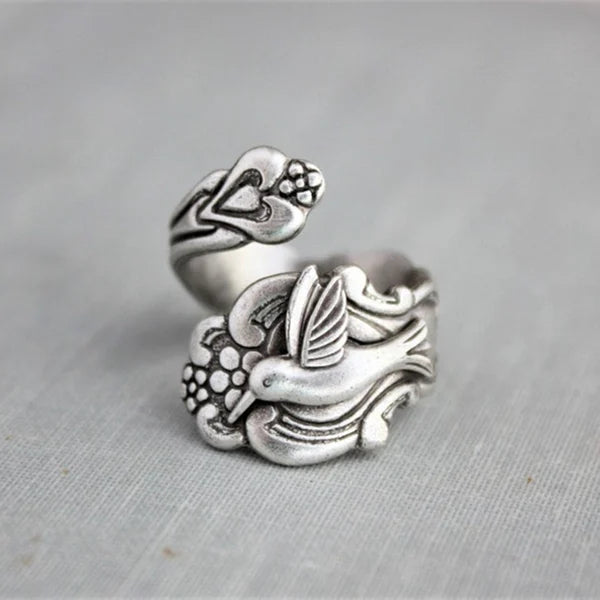 Hummingbird Flower Ring 0