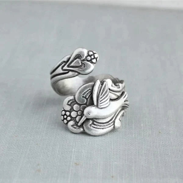 Hummingbird Flower Ring 3