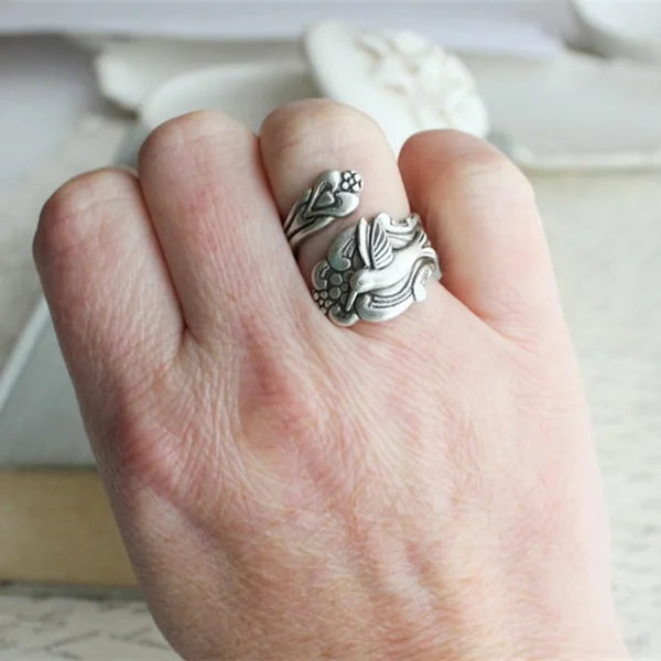 Hummingbird Flower Ring 4