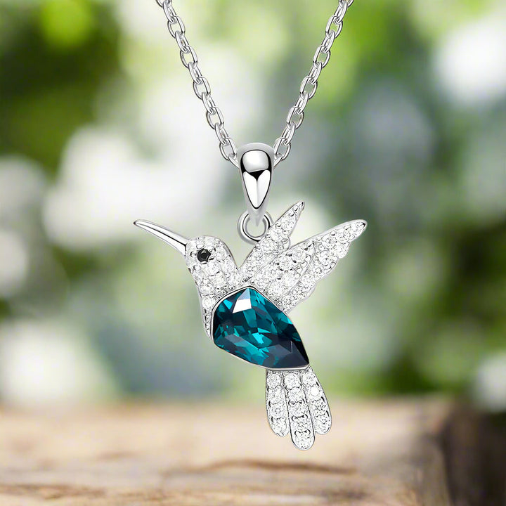 Hummingbird Sparkle Necklace with Zirconia 0