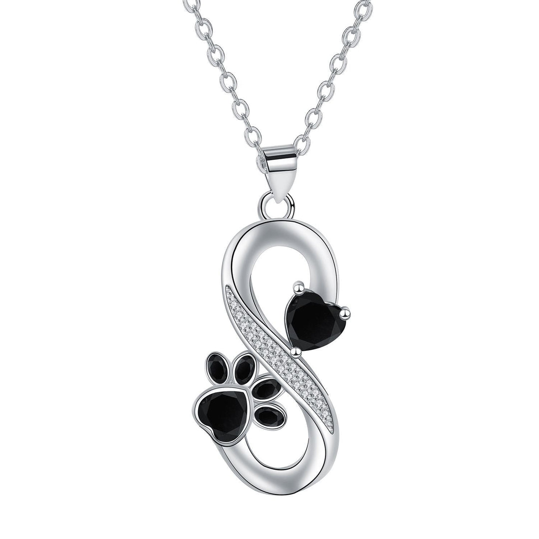 Infinite Symbol Necklace Hearts Paw Print 0