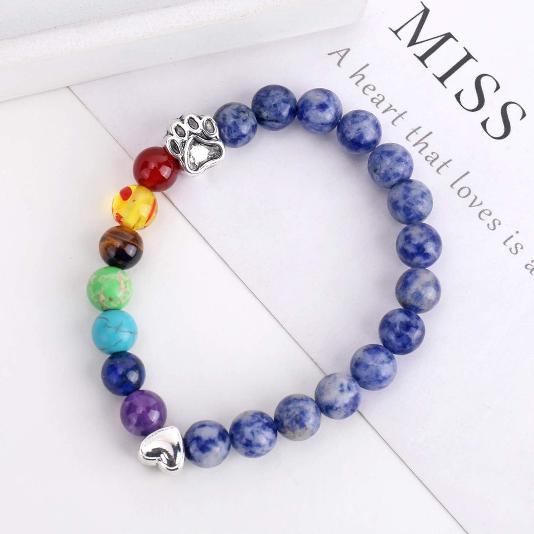 Rainbow Bridge Memorial Bracelet – 7 Chakra Bead Gift for Pet Loss 0