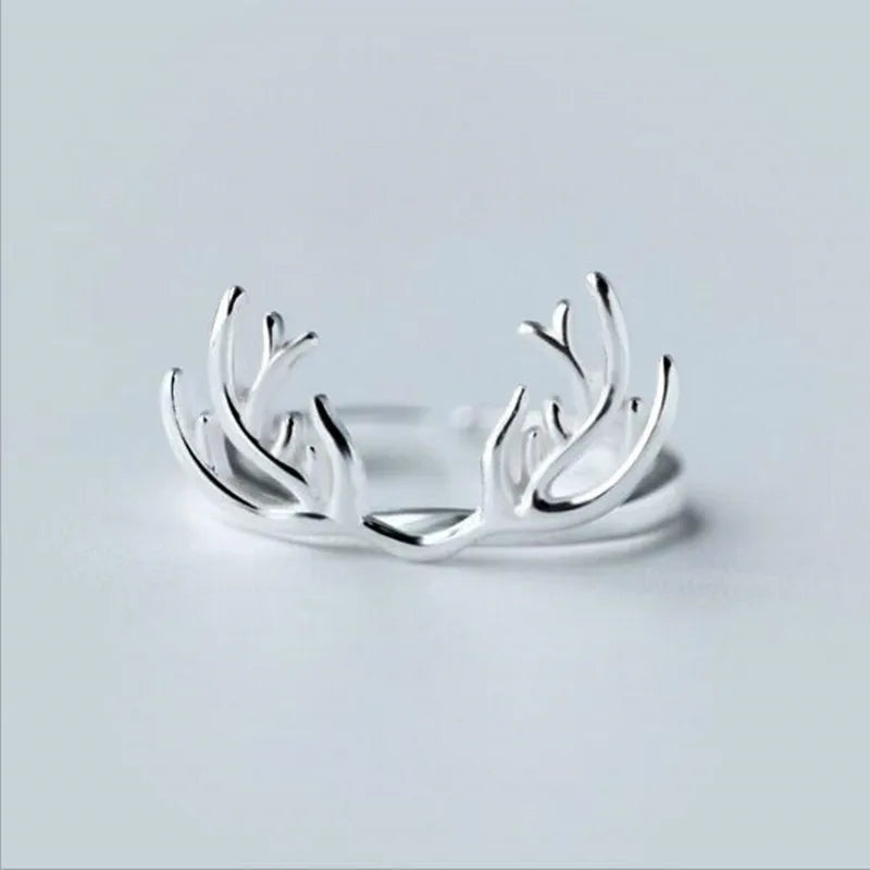 Sterling Silver Antler Ring 1