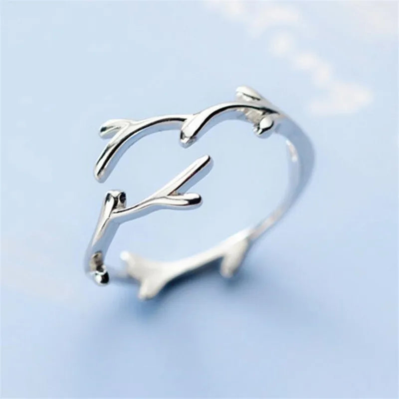 Sterling Silver Branch Ring 0