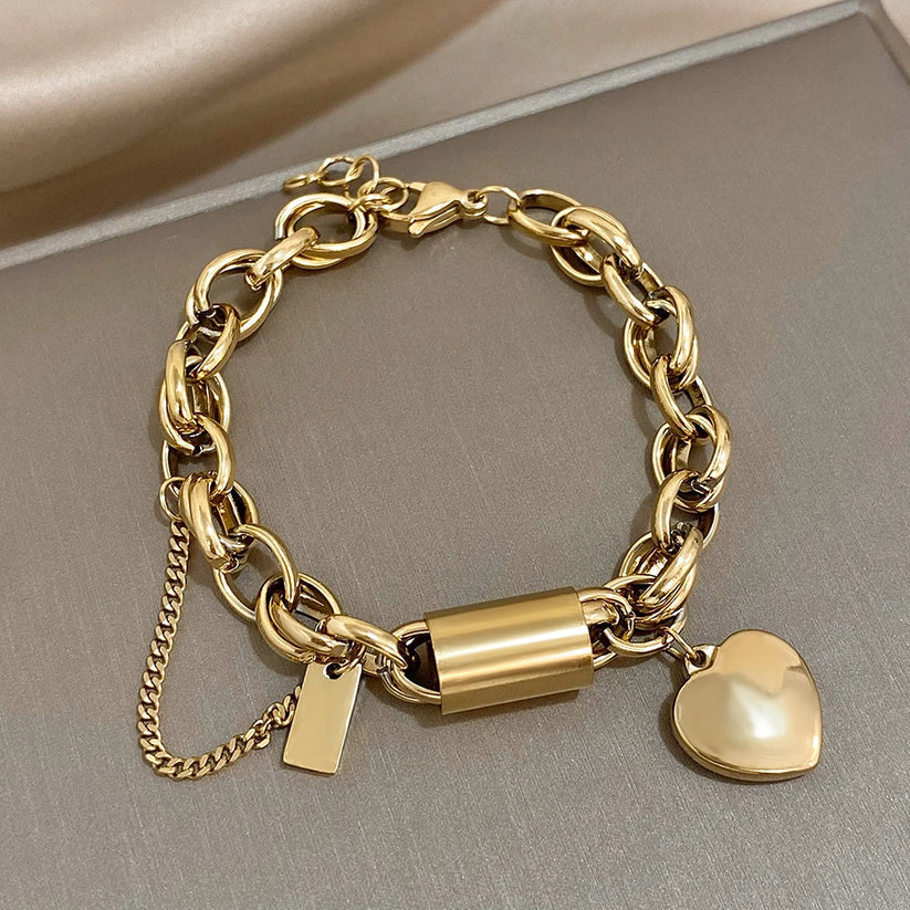 Thick Gold Bracelet 0