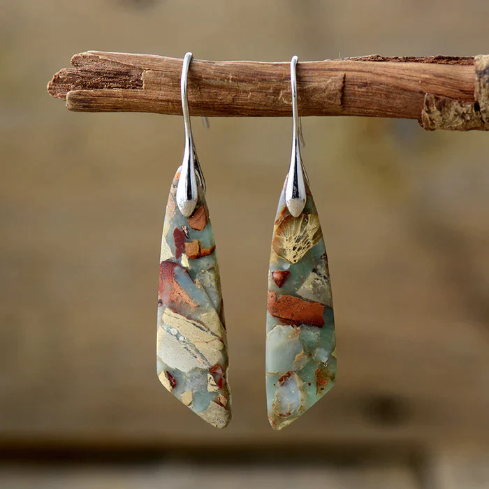 Unique Natural Stone Earrings 0