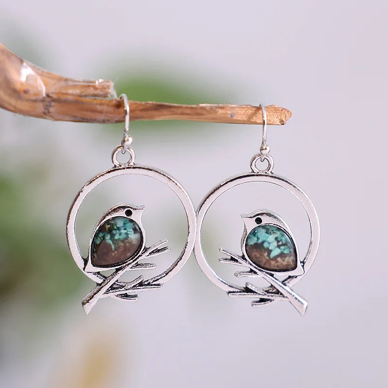 Vintage Bird on Branch Earrings – Symbol of Freedom & Serenity 2