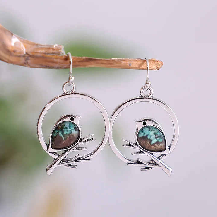 Vintage Bird on Branch Earrings – Symbol of Freedom & Serenity 2