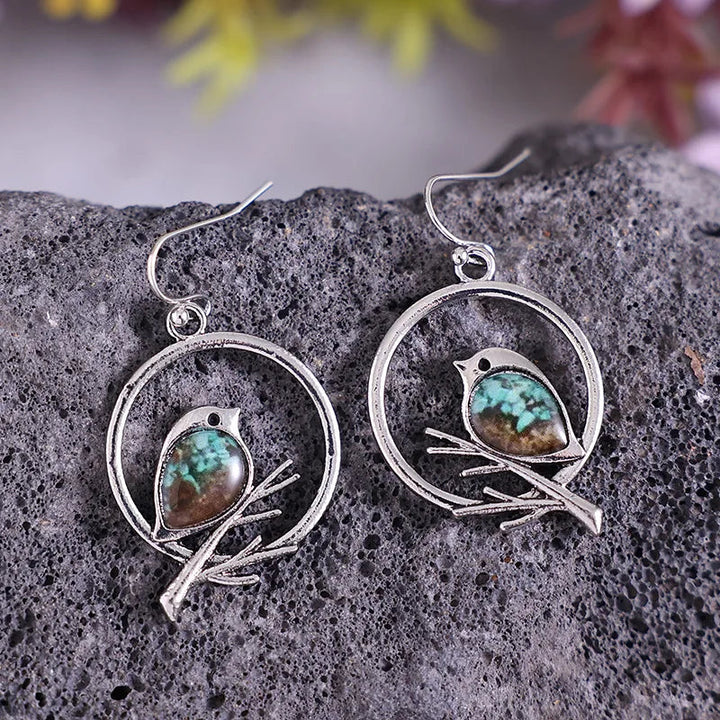 Vintage Bird on Branch Earrings – Symbol of Freedom & Serenity 3