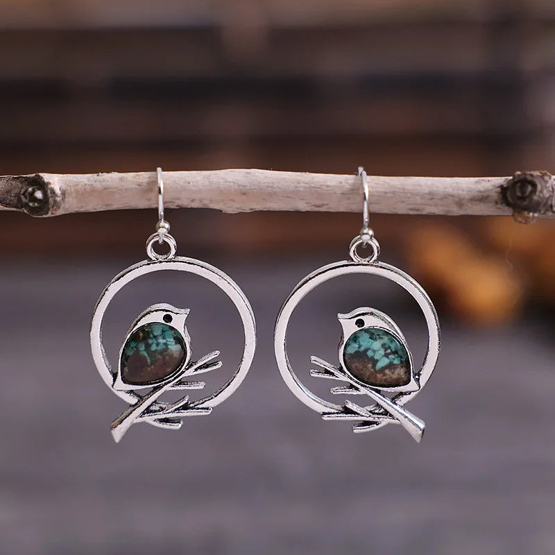 Vintage Bird on Branch Earrings – Symbol of Freedom & Serenity 4