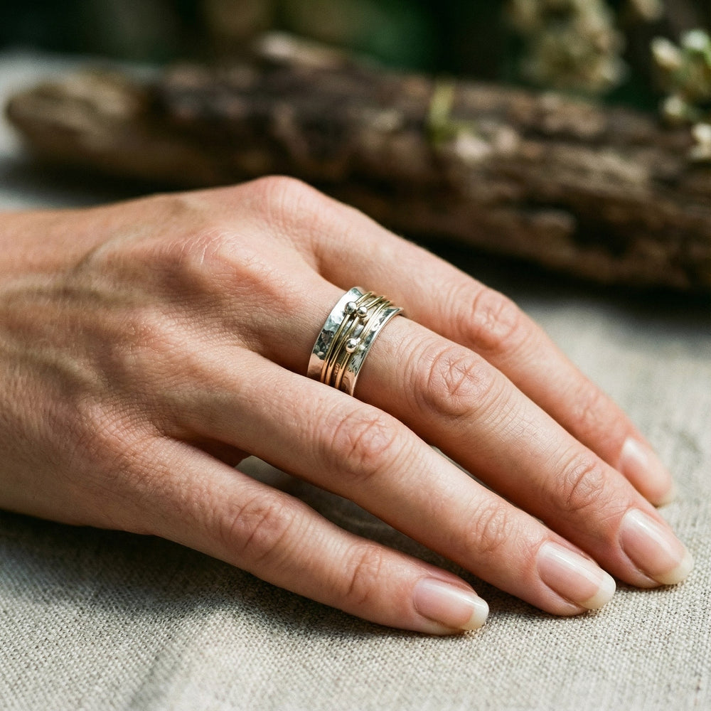 Vintage Gold Ring with Silver Layers 1