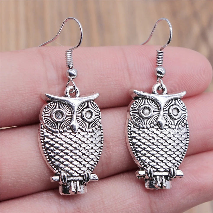 Vintage Owl Bohemian Dangle Earrings 0