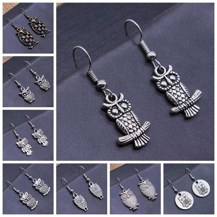 Vintage Owl Bohemian Dangle Earrings 4