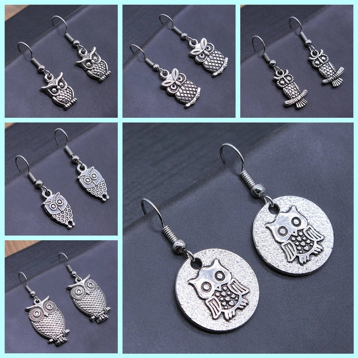 Vintage Owl Bohemian Dangle Earrings 5