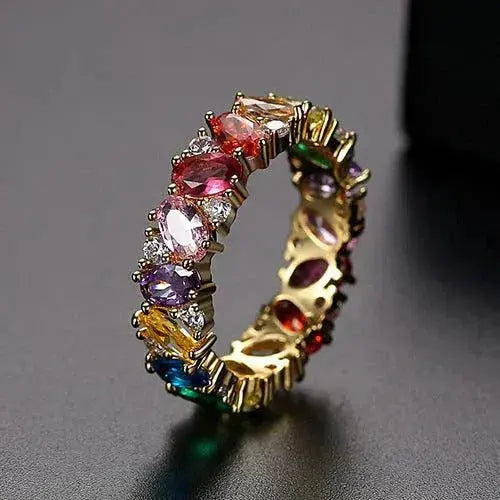Vintage Ring with Multicolor Zirconias 0